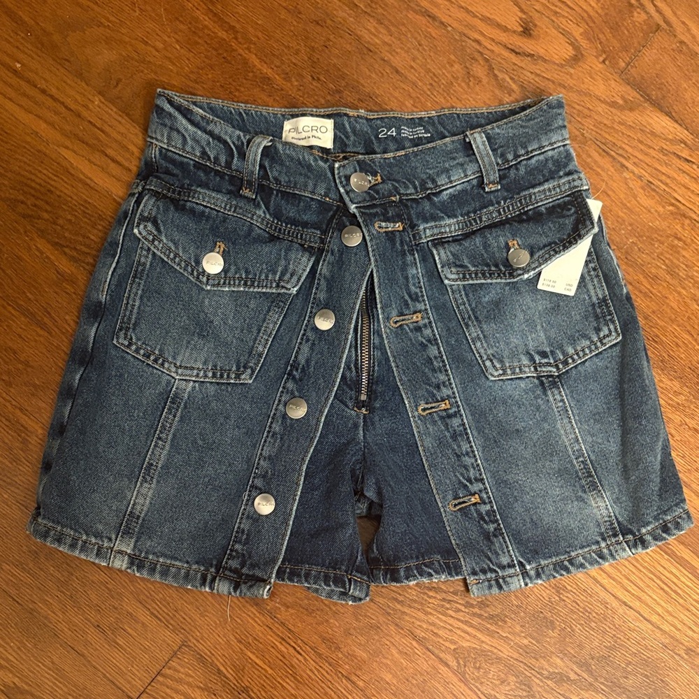 Pilcro by Anthropologie Blue Jean Skort